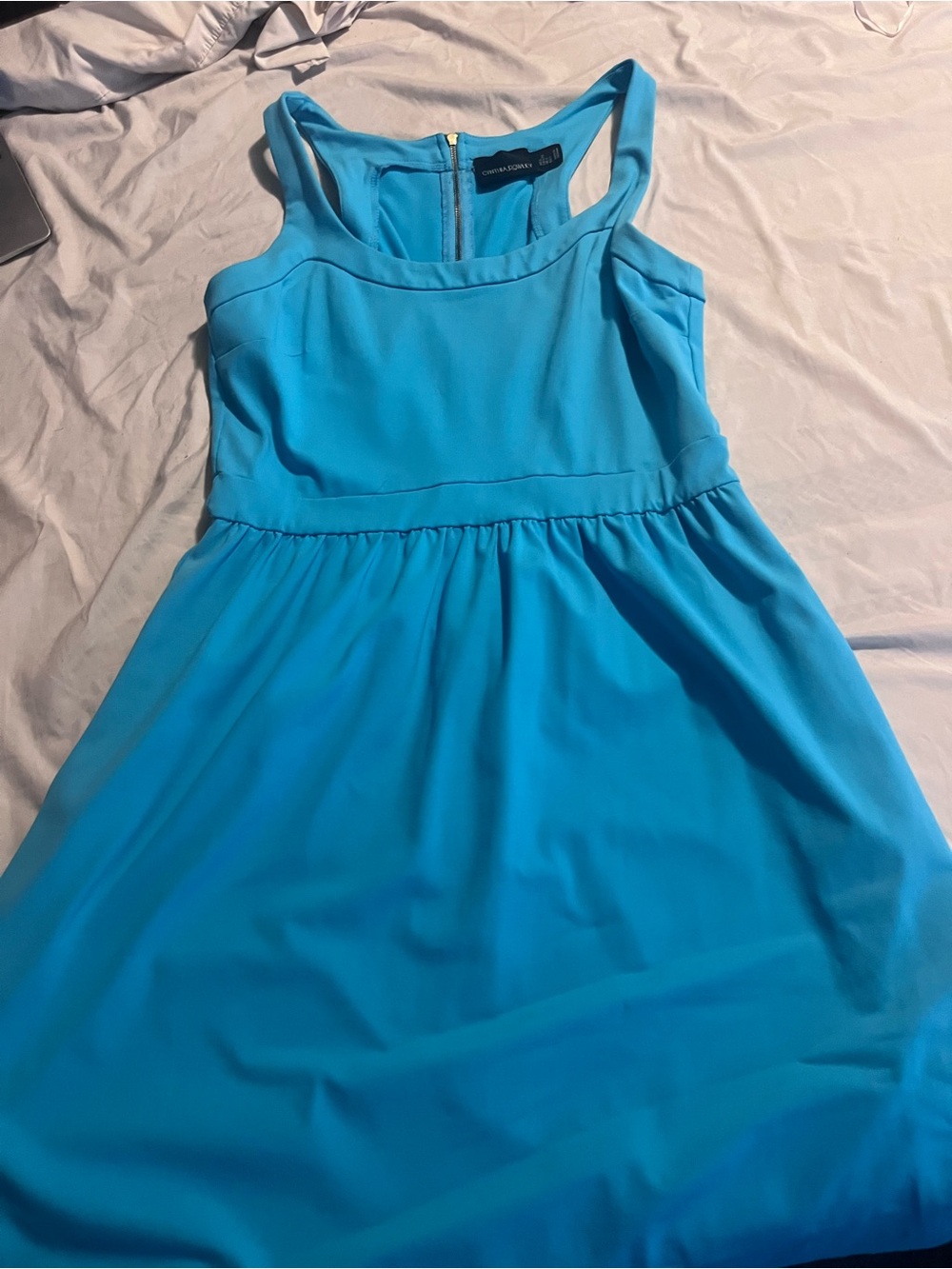 Blue Sleeveless Party Dress